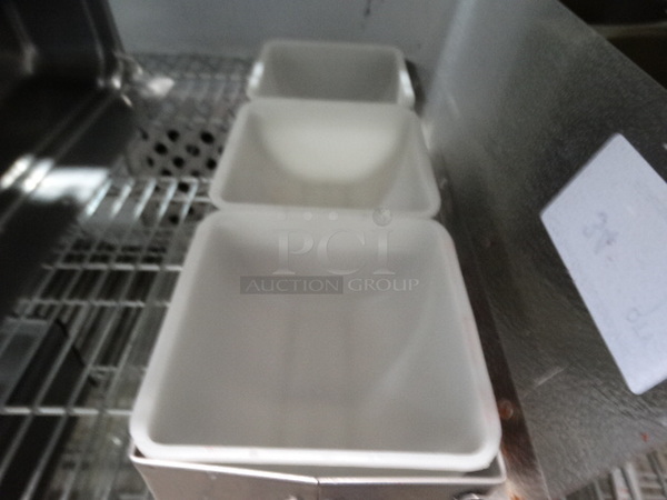 Metal Countertop Topping Rail w/ Poly Clear Lid and 3 White Poly Drop Ins. 18x6x3.5 - Image 4 of 4