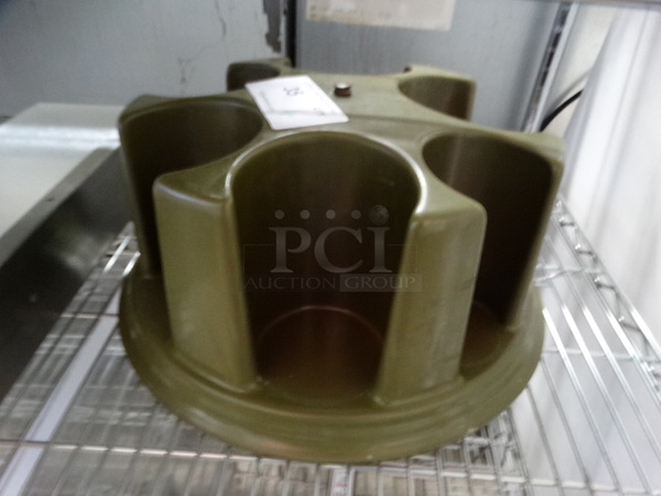 Green Poly Countertop Rotating Holder. 13x13x7 - Image 1 of 4