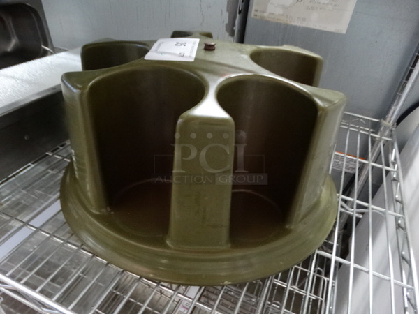 Green Poly Countertop Rotating Holder. 13x13x7 - Image 2 of 4