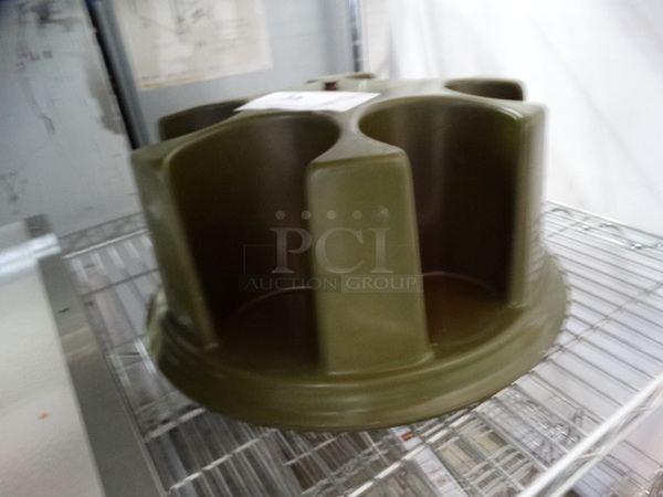 Green Poly Countertop Rotating Holder. 13x13x7 - Image 3 of 4
