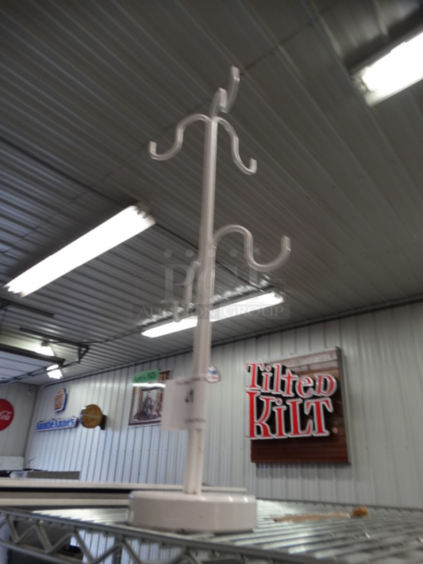 White Metal Countertop Holder. 4.5x4.5x20 - Image 2 of 3