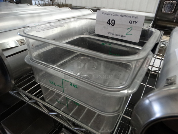 2 Poly Clear Containers. 7x7x4. 2 Times Your Bid! - Image 2 of 3