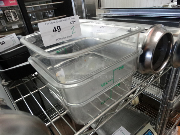 2 Poly Clear Containers. 7x7x4. 2 Times Your Bid! - Image 3 of 3