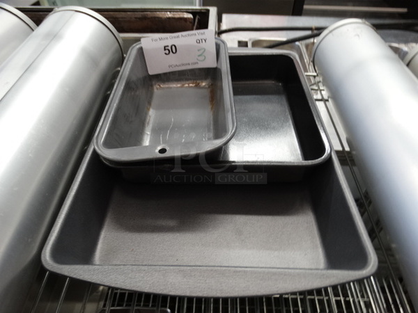 3 Various Metal Baking Pans. Includes 9.5x14x2. 3 Times Your Bid! - Image 1 of 3