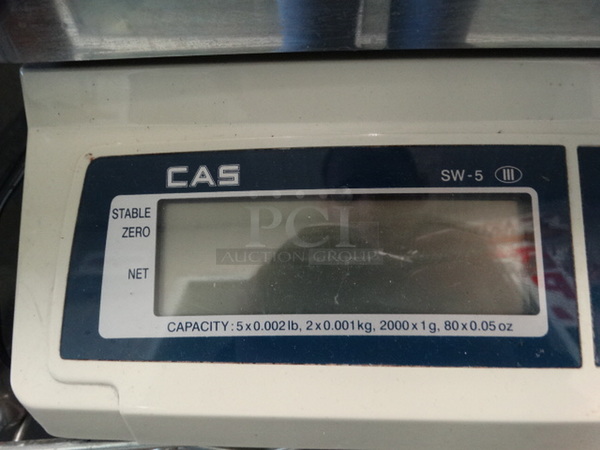 CAS Model SW-5 Countertop Food Portioning Scale. 115 Volts, 1 Phase. 9.5x11.5x5.5. Tested and Working! - Image 4 of 7