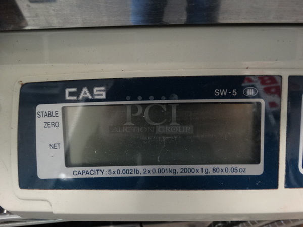 CAS Model SW-5 Countertop Food Portioning Scale. 115 Volts, 1 Phase. 9.5x11.5x5.5. Tested and Working! - Image 6 of 7