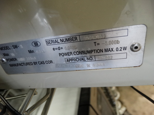 CAS Model SW-5 Countertop Food Portioning Scale. 115 Volts, 1 Phase. 9.5x11.5x5.5. Tested and Working! - Image 7 of 7