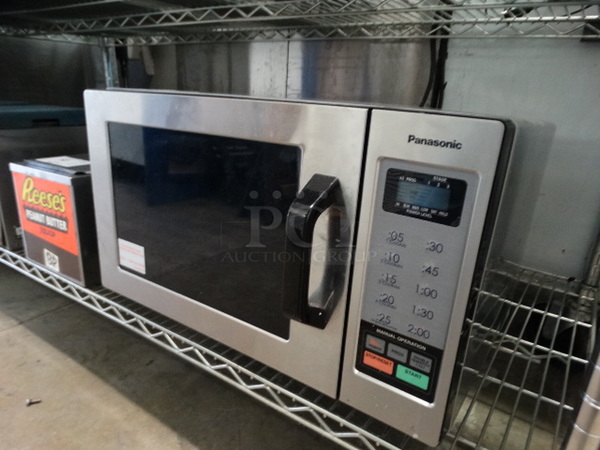 Panasonic Chrome Finish Countertop Microwave. 20x13x12 - Image 2 of 5
