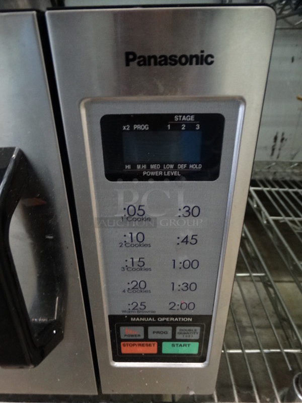 Panasonic Chrome Finish Countertop Microwave. 20x13x12 - Image 5 of 5