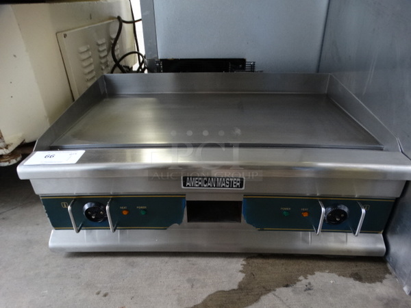 NICE! American Master Stainless Steel Commercial Countertop Electric Powered Flat Top Griddle. 29.5x20.5x12 - Image 1 of 8