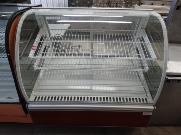SWEET! Federal Model SN48 Commercial Floor Style Deli Display Case Merchandiser w/ Poly Coated Racks. 120 Volts, 1 Phase. 48x35x49. Tested and Powers On But Does Not Get Cold