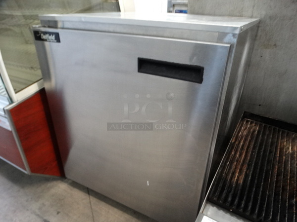 NICE! Delfield Stainless Steel Commercial Single Door Undercounter Cooler on Commercial Casters. 27x27x32. Tested and Powers On But Does Not Get Cold - Image 2 of 5