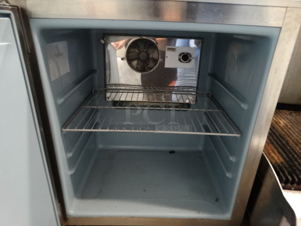 NICE! Delfield Stainless Steel Commercial Single Door Undercounter Cooler on Commercial Casters. 27x27x32. Tested and Powers On But Does Not Get Cold - Image 4 of 5
