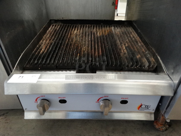 NICE! CPG Stainless Steel Commercial Countertop Gas Powered Charbroiler Grill. 24x27x16