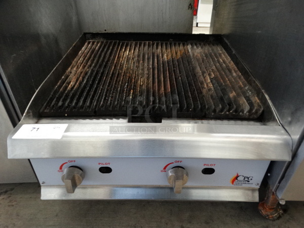 NICE! CPG Stainless Steel Commercial Countertop Gas Powered Charbroiler Grill. 24x27x16 - Image 1 of 7