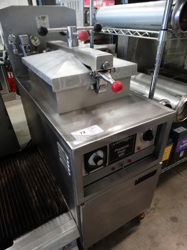 BEAUTIFUL! Henny Penny Model 600 Stainless Steel Commercial Gas Powered Pressure Fryer on Commercial Casters. 18x38x48 - Image 3 of 11