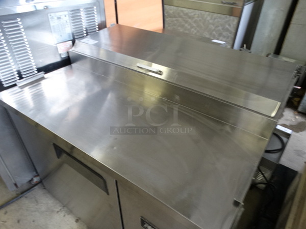 GREAT! 2018 Migali Model C-PP44-HC Stainless Steel Commercial Pizza Prep Table. 115 Volts, 1 Phase. 44x33x38. Tested and Working! - Image 3 of 7
