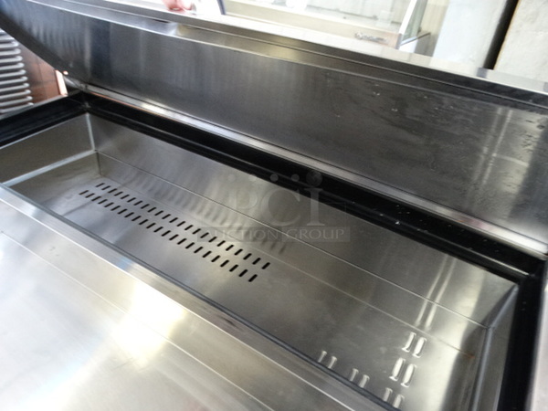 GREAT! 2018 Migali Model C-PP44-HC Stainless Steel Commercial Pizza Prep Table. 115 Volts, 1 Phase. 44x33x38. Tested and Working! - Image 4 of 7