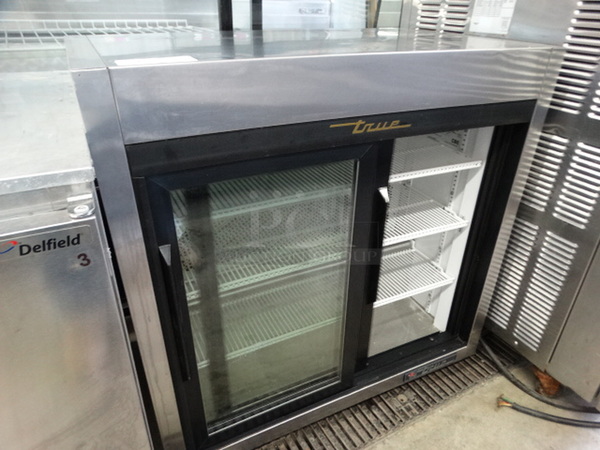 WOW! 2014 True Model TSD-09G-LD Stainless Steel Commercial 2 Door Cooler Merchandiser. 115 Volts, 1 Phase. 36x21x35. Tested and Working! - Image 8 of 8