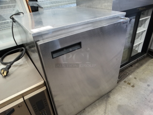 NICE! 2012 Delfield Model 406CA-DD1 Stainless Steel Commercial Single Door Cooler on Commercial Casters. 115 Volts, 1 Phase. 27x27x32. Tested and Working! - Image 3 of 6