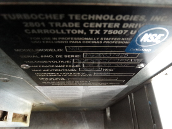FANTASTIC! 2014 Turbochef Model NGC Metal Commercial Countertop Electric Powered Rapid Cook Oven. 208/230-240 Volts, 1 Phase. 26x26x19 - Image 7 of 8
