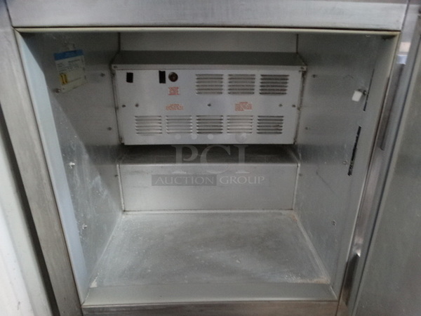 NICE! Beverage Air Model UCR27 Stainless Steel Commercial Single Door Undercounter Cooler on Commercial Casters. 115 Volts, 1 Phase. 27x27x35. Tested and Working! - Image 4 of 5
