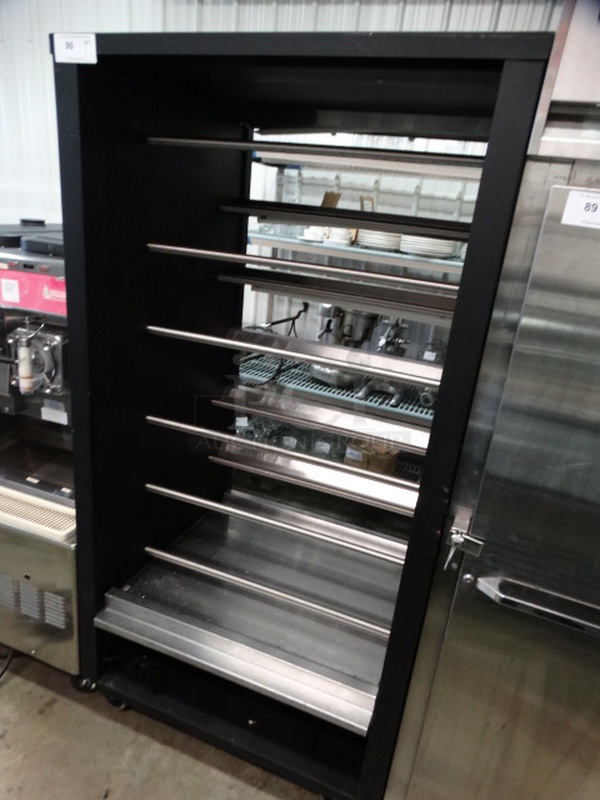 Metal Commercial Floor Style Bakery Bagel Display Unit on Commercial Casters. 38x35x76 - Image 2 of 5
