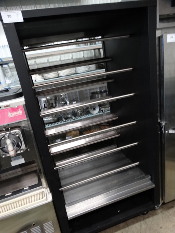 Metal Commercial Floor Style Bakery Bagel Display Unit on Commercial Casters. 38x35x76 - Image 3 of 5