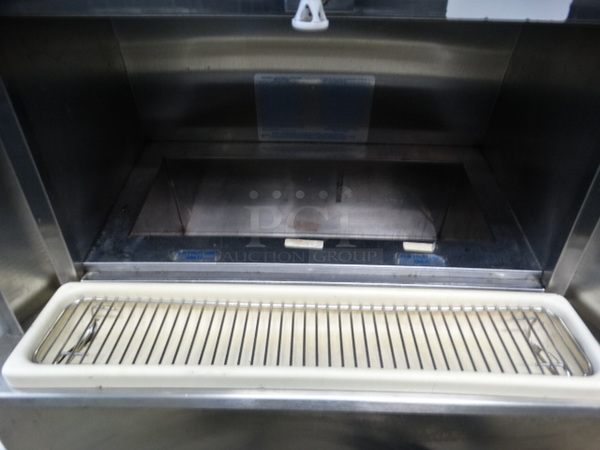 SWEET! 2005 Taylor Model 342D-27 Stainless Steel Commercial Floor Style Air Cooled 2 Flavor Frozen Beverage Machine w/ Milkshake Mixer Attachment on Commercial Casters. 208-230 Volts, 1 Phase. 26x34x60 - Image 6 of 9