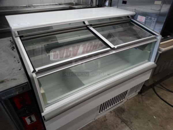 NICE! Hussmann Model LBN-4 Metal Commercial Floor Style Novelty Ice Cream Freezer Merchandiser w/ 2 Sliding Lids. 115 Volts, 1 Phase. 49x32x39. Tested and Working! - Image 7 of 7