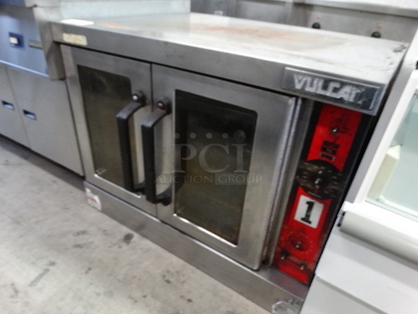 BEAUTIFUL! Vulcan Stainless Steel Commercial Gas Powered Full Size Convection Oven w/ View Through Doors, Metal Oven Racks and Thermostatic Controls. 40x31x31.5 - Image 2 of 8