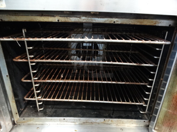 BEAUTIFUL! Vulcan Stainless Steel Commercial Gas Powered Full Size Convection Oven w/ View Through Doors, Metal Oven Racks and Thermostatic Controls. 40x31x31.5 - Image 7 of 8