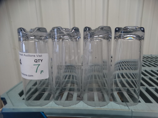 7 Poly Clear Beverage Tumblers. 2.5x2.5x6. 7 Times Your Bid! - Image 1 of 3