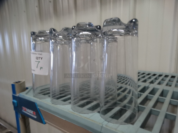 7 Poly Clear Beverage Tumblers. 2.5x2.5x6. 7 Times Your Bid! - Image 2 of 3