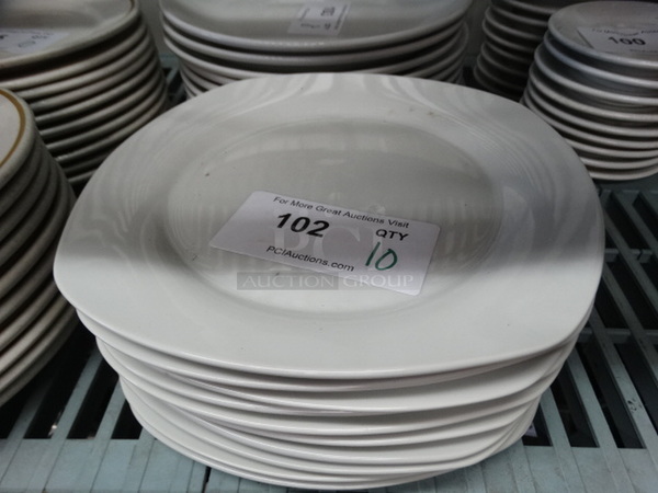 10 White Ceramic Plates. 10x10x1. 10 Times Your Bid! - Image 2 of 3