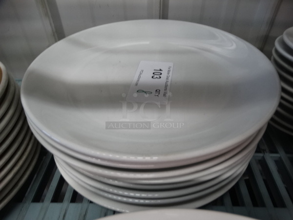 8 White Ceramic Plates. 12x12x2. 8 Times Your Bid!