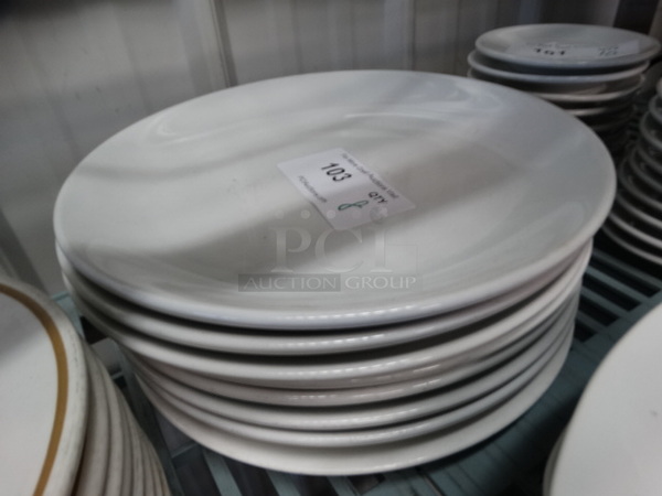 8 White Ceramic Plates. 12x12x2. 8 Times Your Bid! - Image 2 of 3