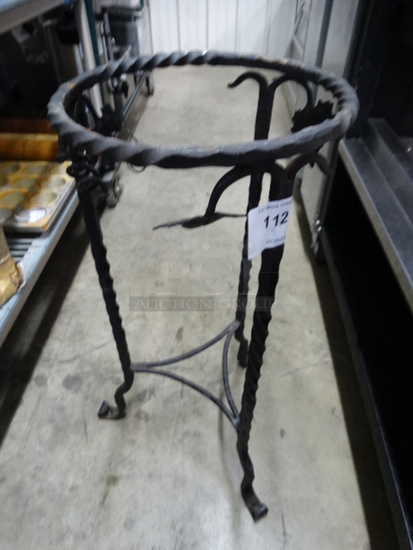 Black Metal Stand. 12x12x28.5 - Image 2 of 7
