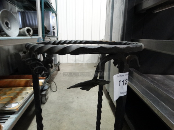 Black Metal Stand. 12x12x28.5 - Image 3 of 7