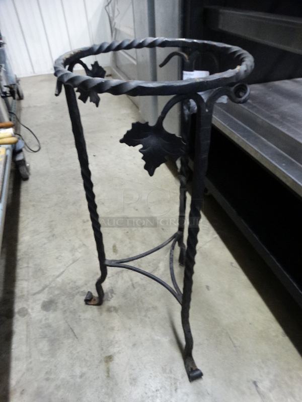 Black Metal Stand. 12x12x28.5 - Image 6 of 7