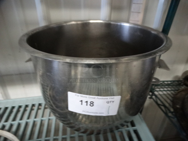 Stainless Steel Commercial Mixing Bowl. 16x14x12