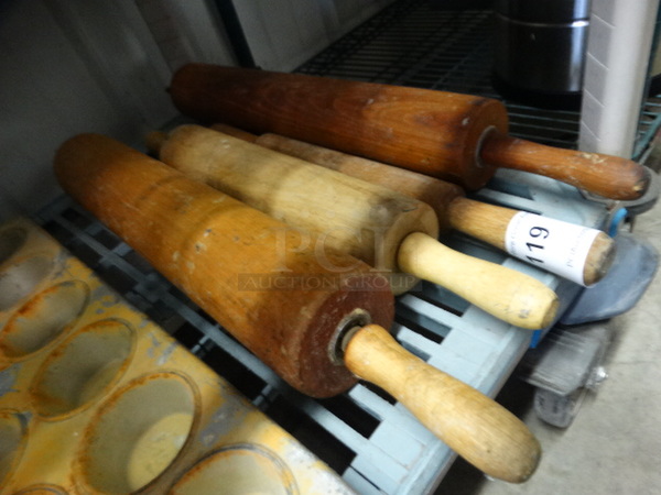 ALL ONE MONEY! Lot of 4 Rolling Pins! Includes 27" - Image 2 of 3