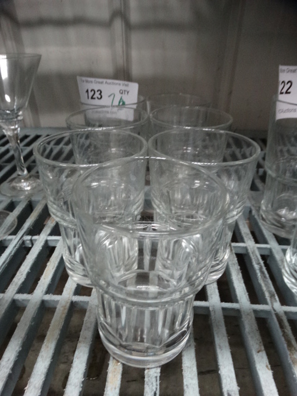 7 Beverage Glasses. 3.5x3.5x4.5. 7 Times Your Bid! - Image 1 of 3