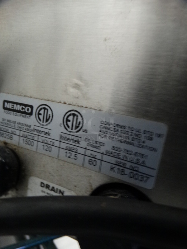 NICE! 2018 Nemco Model 6625B Stainless Steel Commercial Countertop Electric Steamer. 120 Volts, 1 Phase. 17x12x12. Tested and Working! - Image 6 of 6