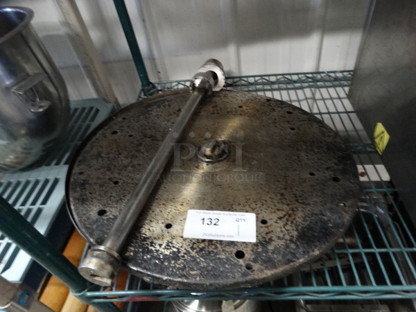 Metal Plate and Metal Rod. 20.5x20.5x1, 24.5"  - Image 1 of 4