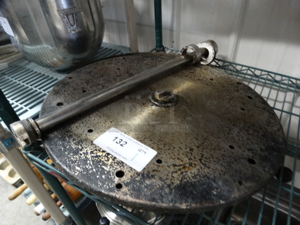 Metal Plate and Metal Rod. 20.5x20.5x1, 24.5"  - Image 2 of 4