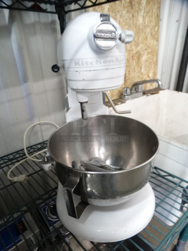 KitchenAid Professional 5 Plus Metal Countertop 5 Quart Planetary Mixer w/ Metal Mixing Bowl, Dough Hook, Mixing Paddle and Whisk. 11x16x17. Tested and Does Not Power On - Image 4 of 7