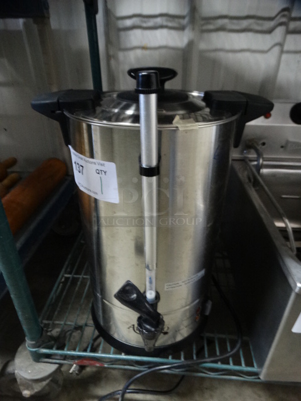 Metal Countertop Coffee Urn. 12x12x17 - Image 1 of 4