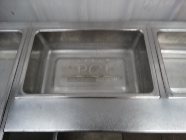NICE! Stainless Steel Commercial Electric Powered 5 Bay Steam Table w/ Undershelf on Commercial Casters. 101x29x36. Cannot Test Due To Plug Style  - Image 5 of 11