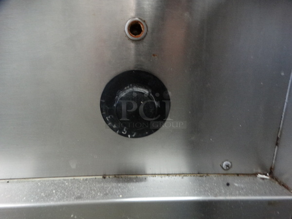 NICE! Stainless Steel Commercial Electric Powered 5 Bay Steam Table w/ Undershelf on Commercial Casters. 101x29x36. Cannot Test Due To Plug Style  - Image 9 of 11